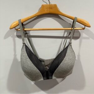 All.You. LIVELY Women's All Day Deep V No Wire Bra - Heather Gray 38DD